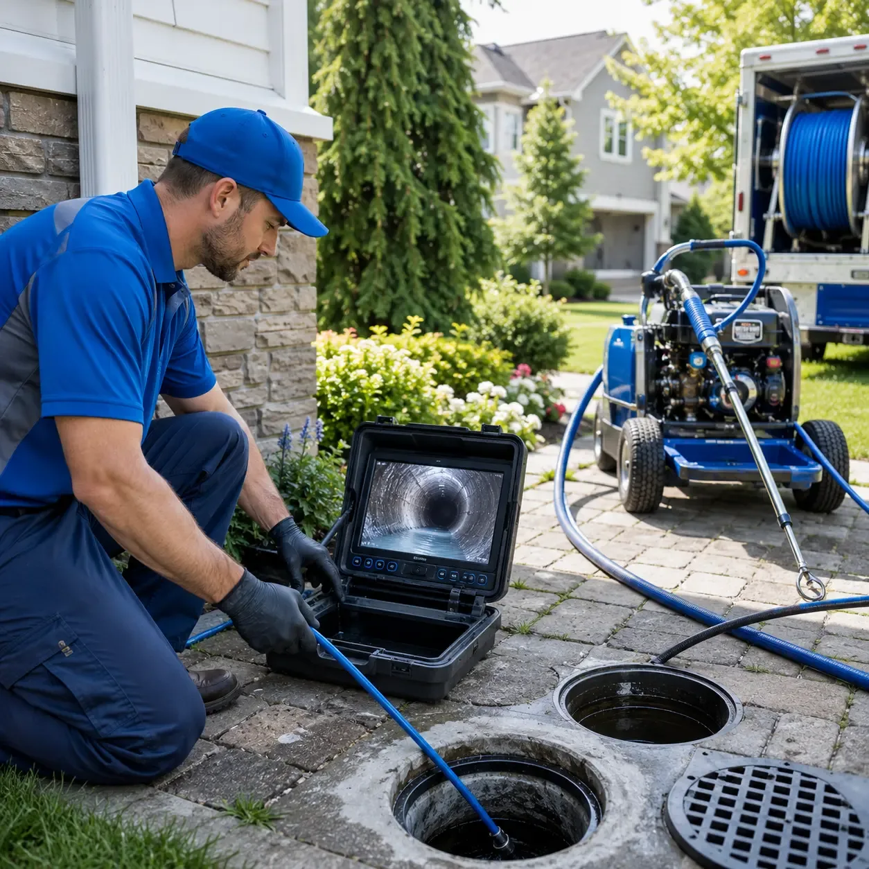 Outdoor drain cleaning professionals serving Rices Landing, PA